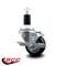 Service Caster 3'' Black Poly Swivel 1-3/8'' Expanding Stem Caster with Brake SCC-EX20S314-PPUB-BLK-TLB-138 - alternate 4